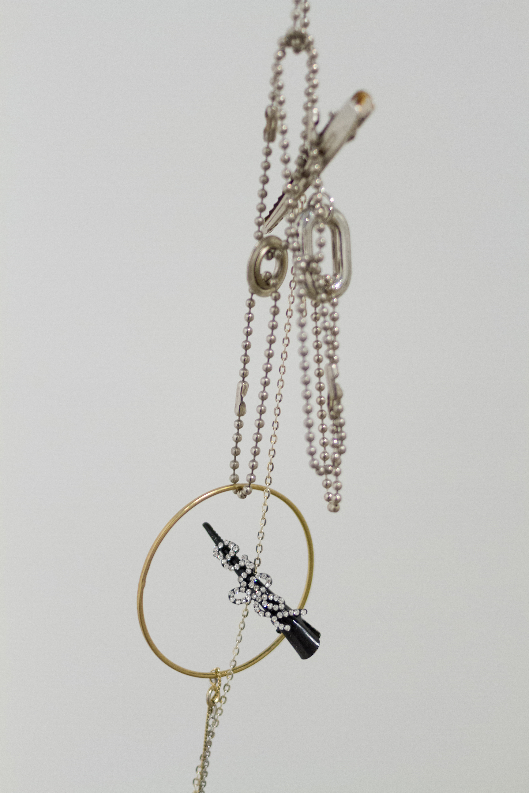 Detail of entangled charms and chains